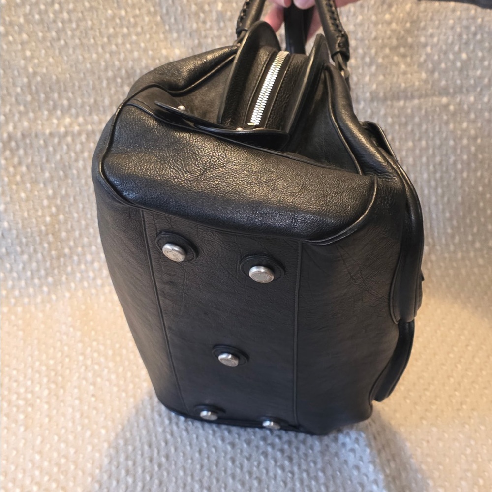 Vintage Dior Black Leather My Dior Satchel - Picture 7 of 13